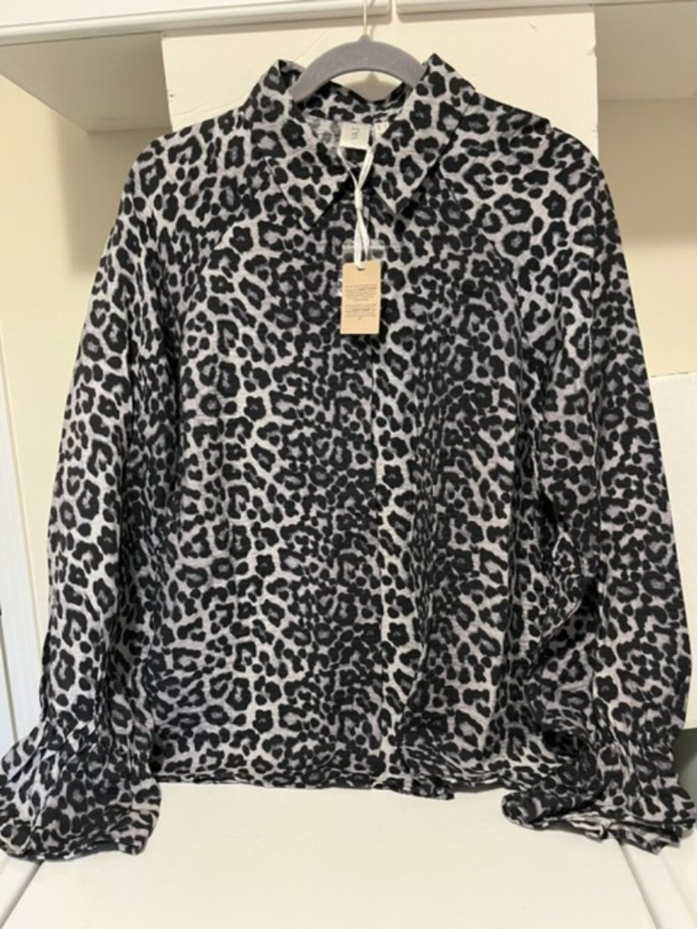 YAS animal print blouse.